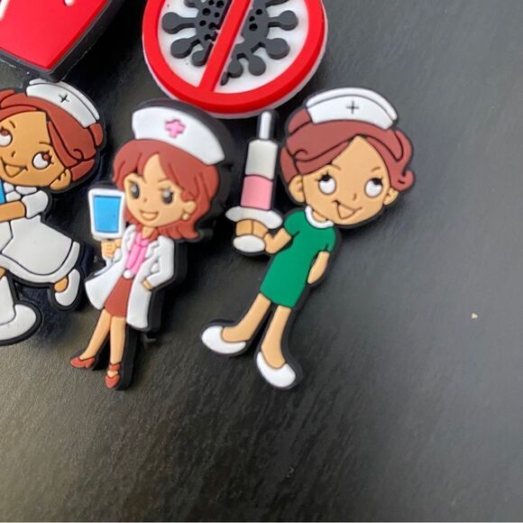 Set of 5 Nursing Croc Charms Novelty - Picture 2 of 5